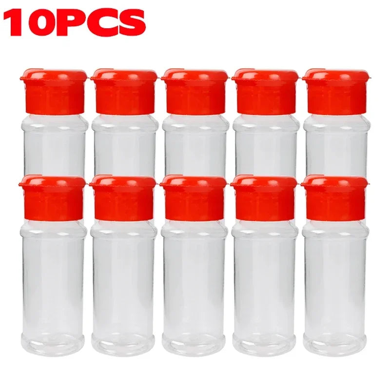 Clear Spices Bottle Salt Pepper Shakers Plastic Barbecue