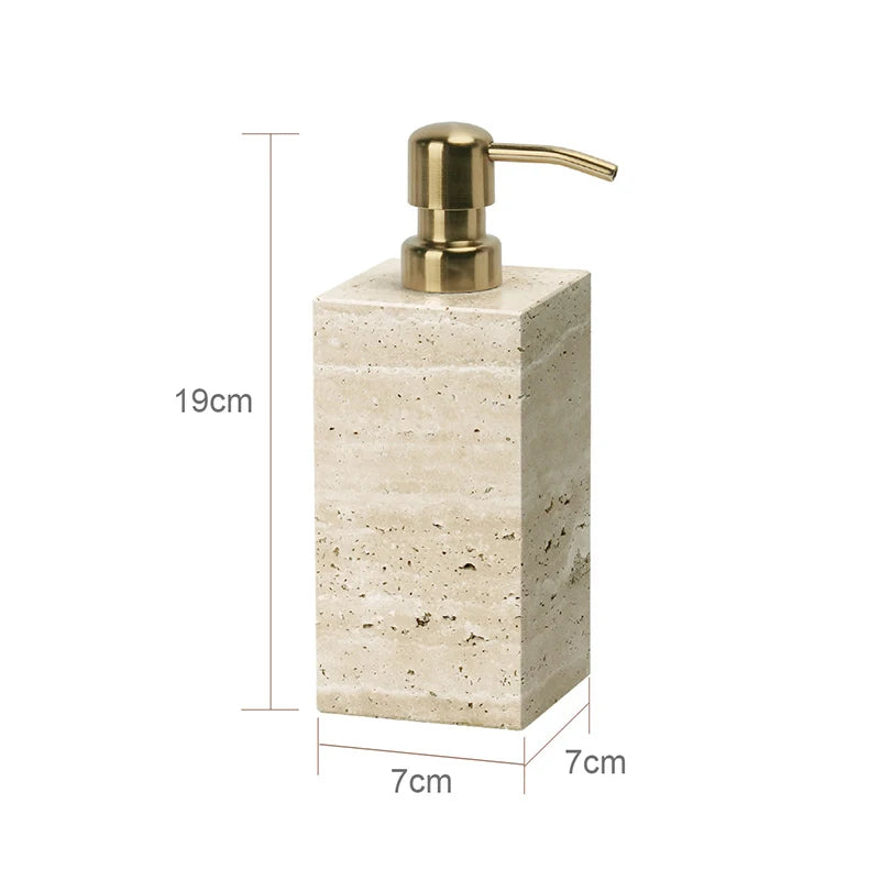 Travertine Bathroom Luxury Soap Dish Soap Dispenser Tissue