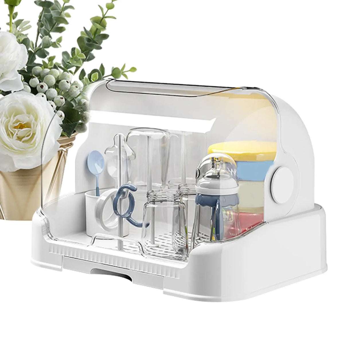 Baby Bottle Drying Rack Toddler Bottles Storage Box