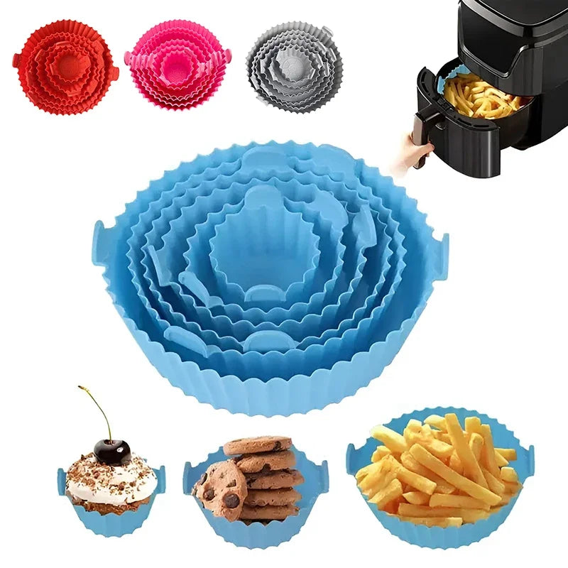 Air Fryer Silicone Basket Reusable Liner Baking Tray