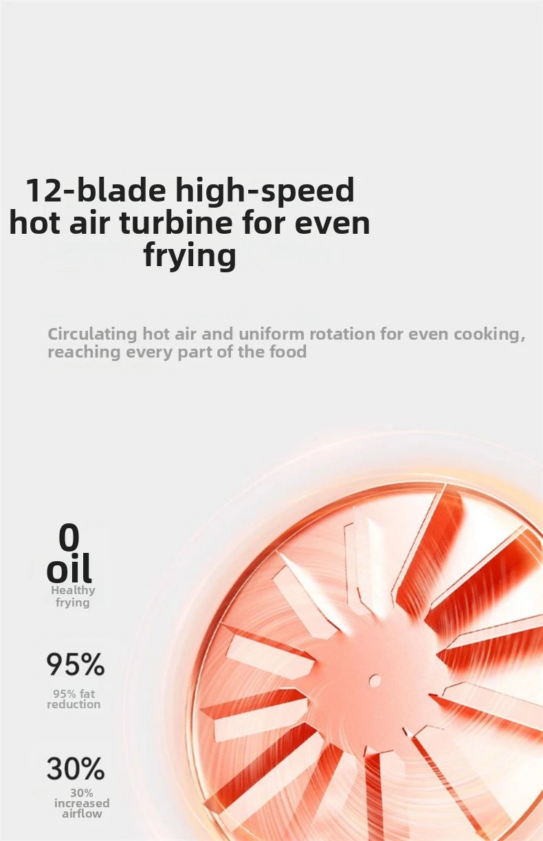 Air Fryer See-Through Glass Basket Small Non-Stick No