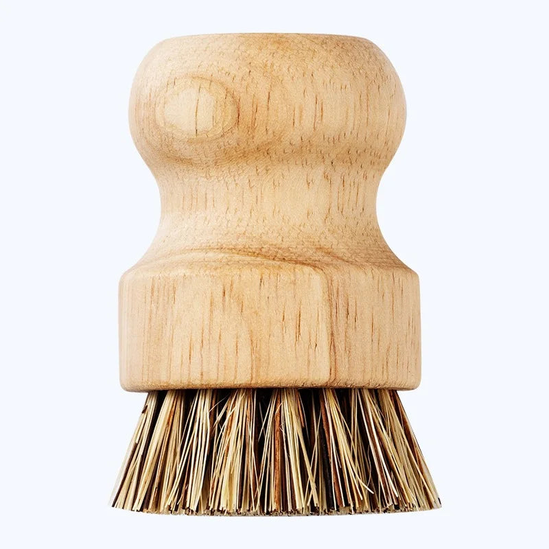 2pcs/Set Cleaning Brush Wooden Dish Brush Natural Sisal