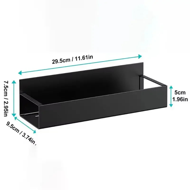 Magnetic Fridge Shelf Spice Rack Black Iron Refrigerator