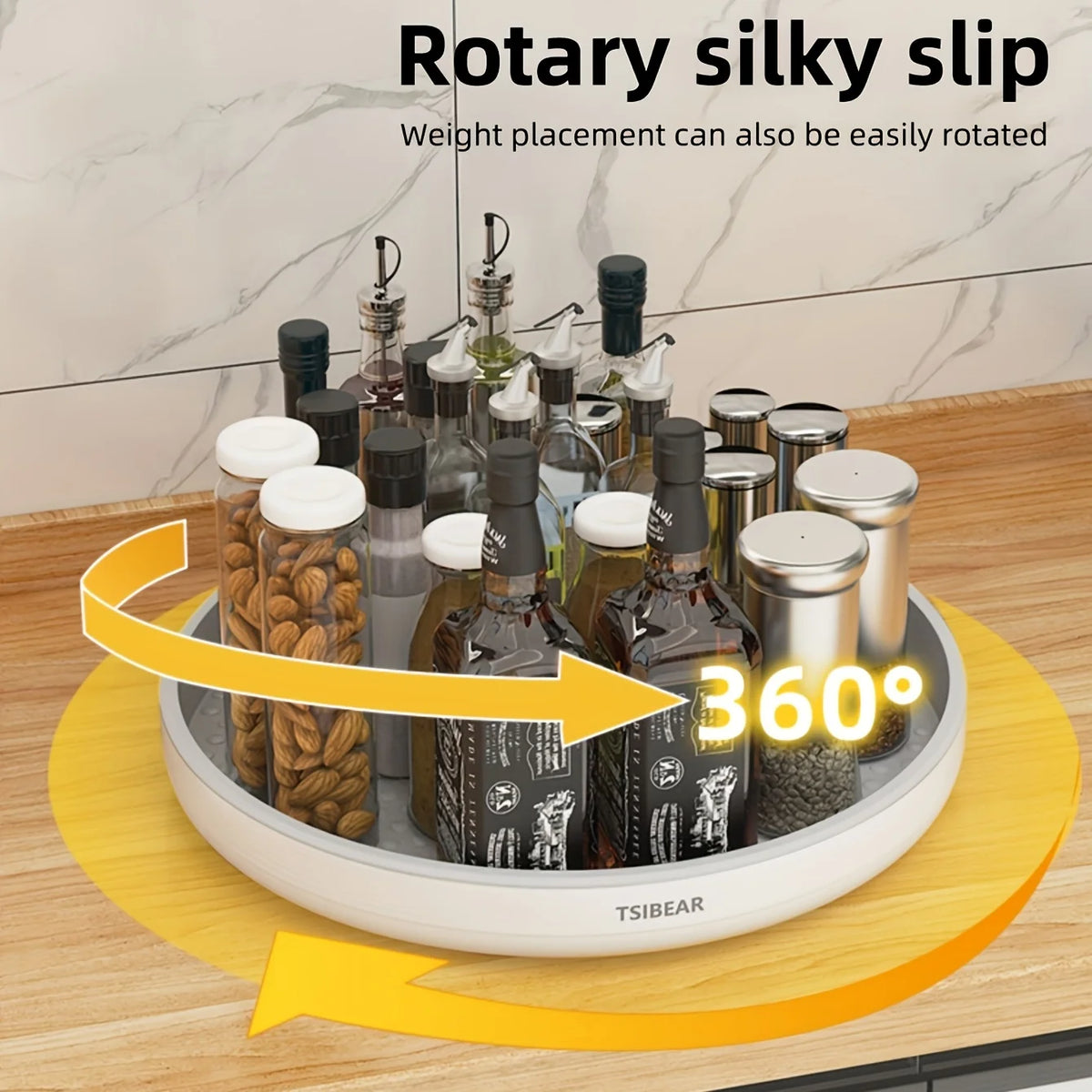 1pc Multi-Functional 360 Rotating Organizer - Durable Plastic