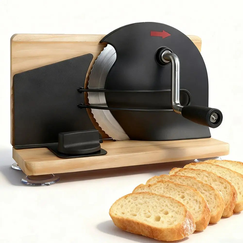Hand Crank Bread Slicer 5-20mm Adjustable Thickness -