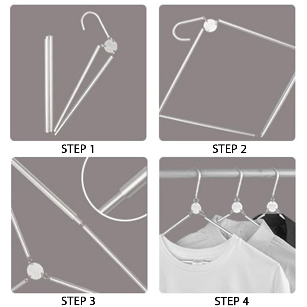 Outdoor Foldable Non-Slip Coat Drying Rack Aluminum Closet