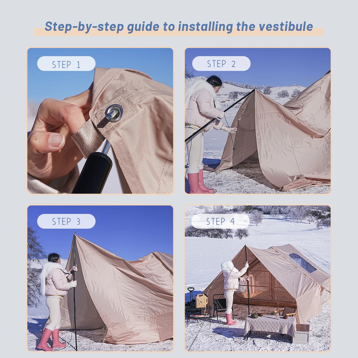 Pakicetus Inflatable Skylight Tent 4-6 Person Outdoor Family