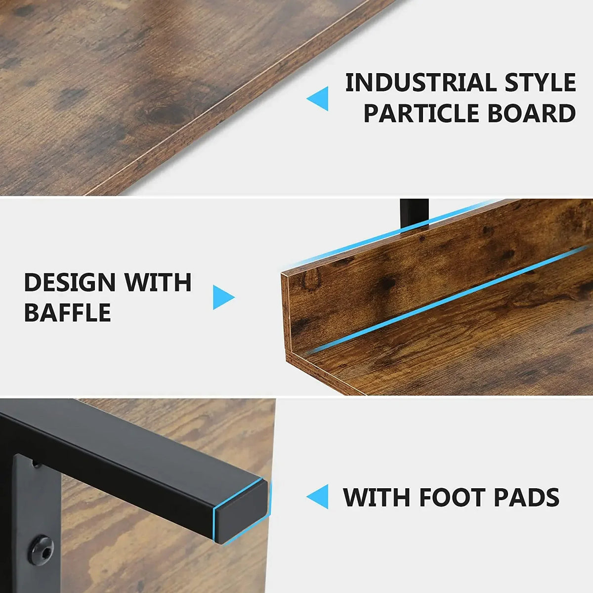 Tribesigns Bookshelf Storage Rack Standing Shelf Tier Industrial