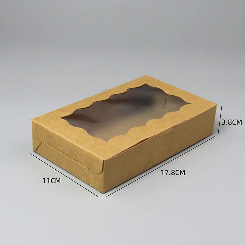 20pcs Cake Carriers Square Box Lid White Bread