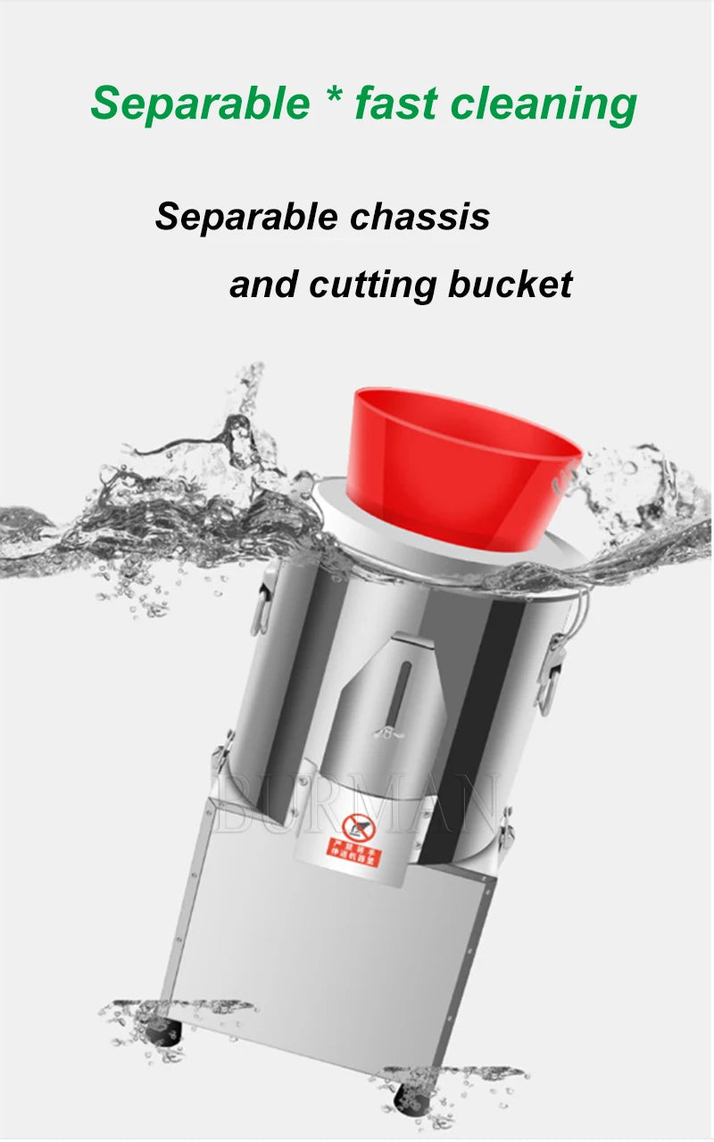 750 Rpm Electric Commercial Vegetable Cutter Mincing Baozi
