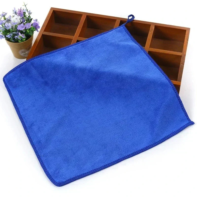 200pcs Microfiber Towels Car Wash Drying Cloth Blue