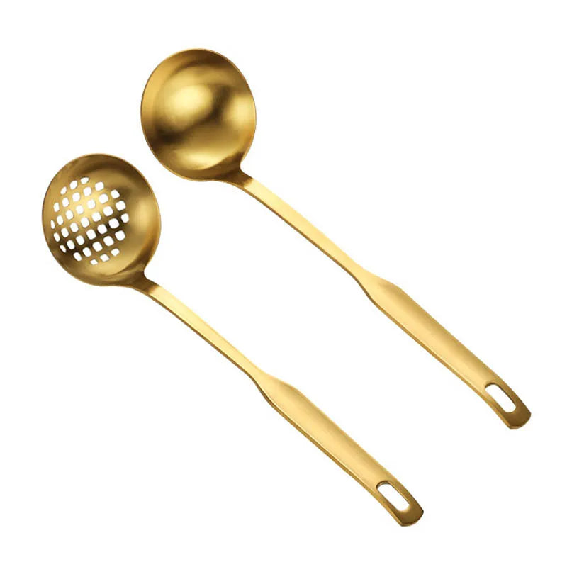 Stainless Steel Tableware Golden Pot Colander Bbq Grilling