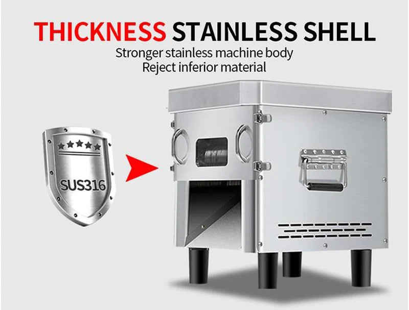 850w Fresh Meat Slicer Cube Cutter Machine Meat