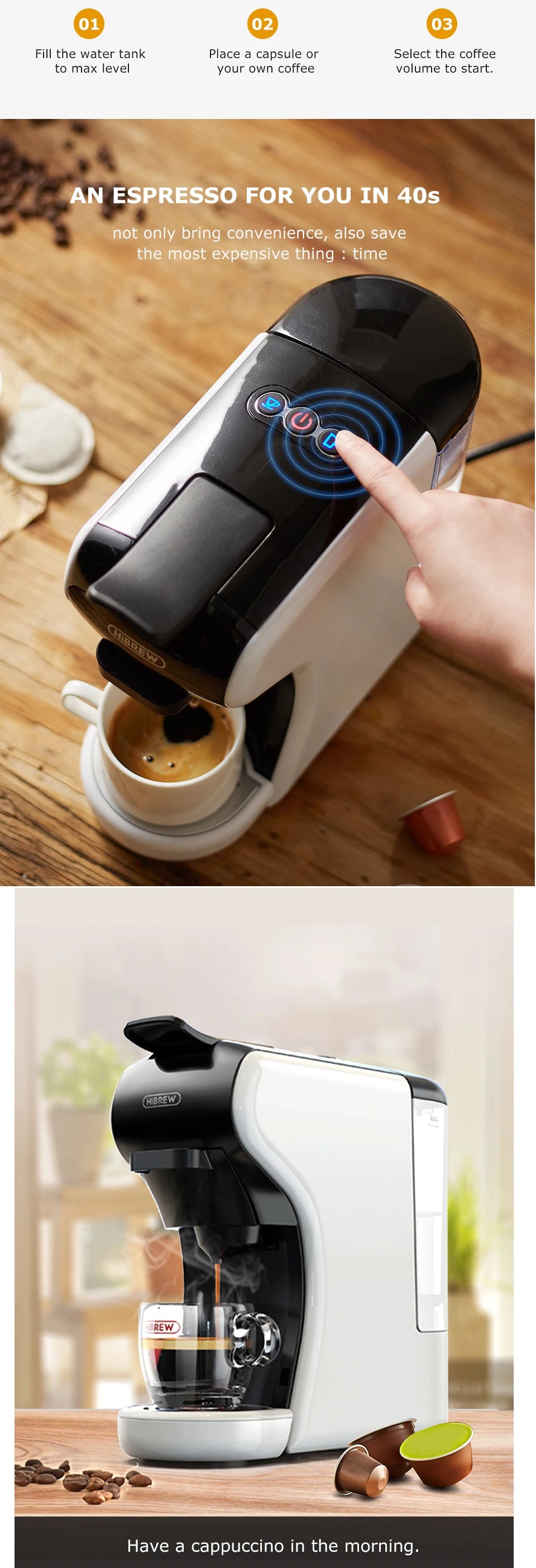 Hibrew In Multiple Capsule Coffee Maker Full Automatic