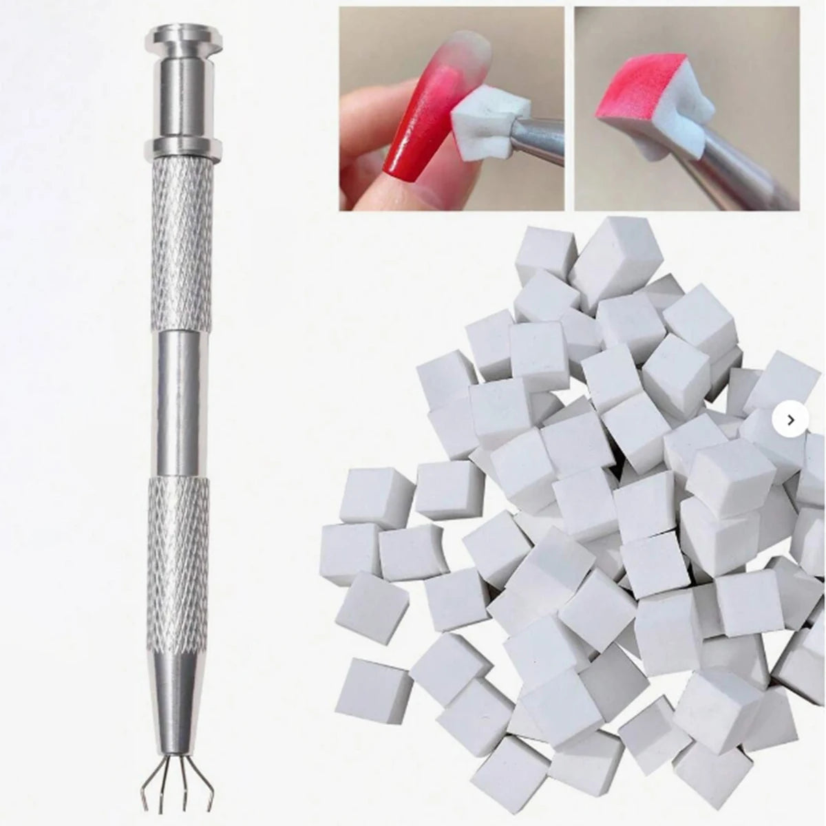 1set 100pcs Nail Care Gradual Pat Cotton Clip