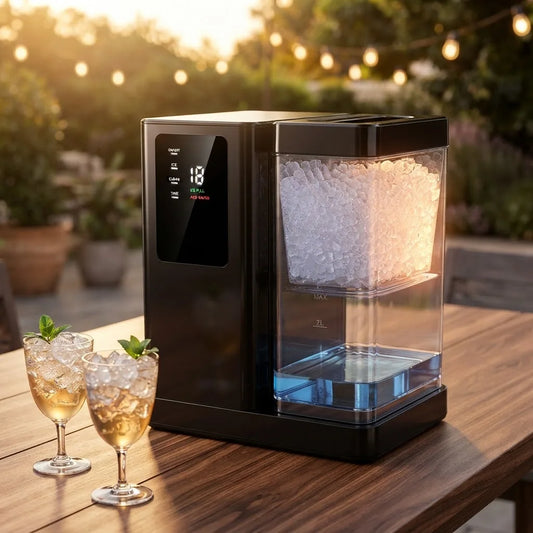 Silonn Countertop Nugget Ice Maker 40lbs/24h Fast 8m