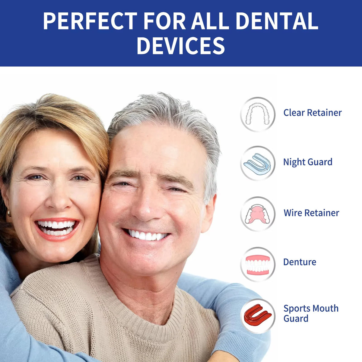 100pcs Denture Cleaner Tablets Retainer & False Tooth