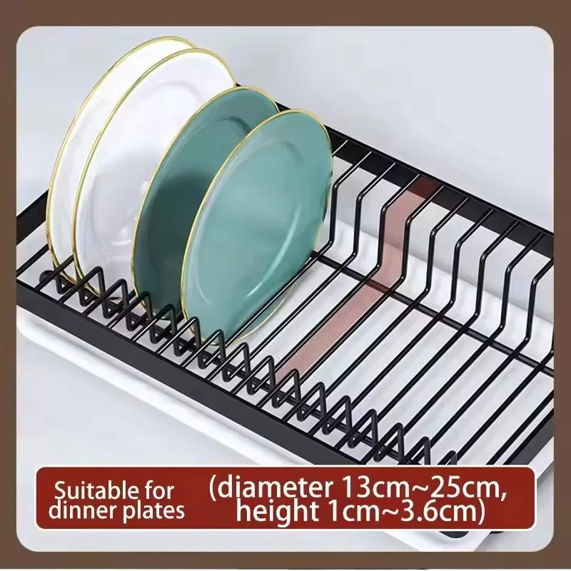 Dish Drying Rack 3-Tier Compact Dish Rack Drainboard