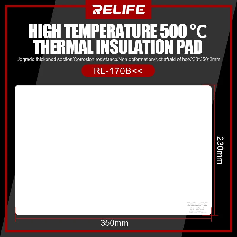 Relife Rl-170a 500 High Temperature Thermal Insulation Pad