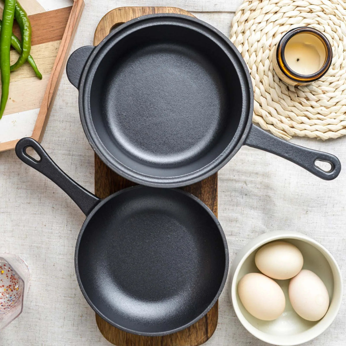 Cast Iron Pots Non-Stick Pan Dual-Purpose Cast Iron