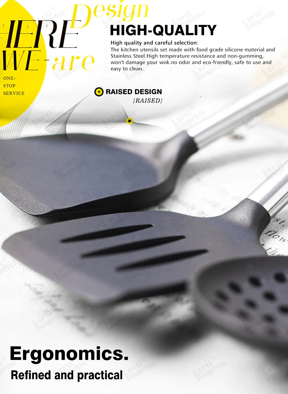 Quality Silicone Utensils Cooking Non Stick Kitchenware Heat