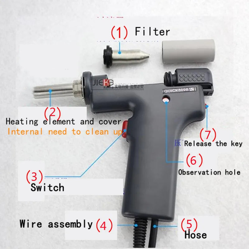 Quick201b Electric Suction Gun 201b Heater Assembly Filter