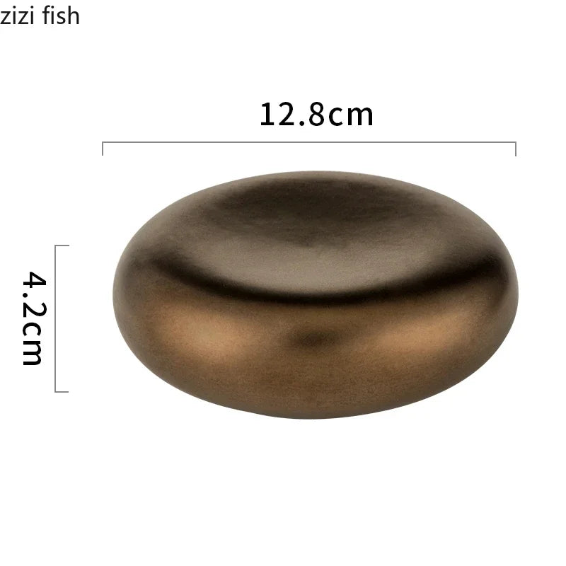 Solid Color Ceramic Double Layer Plate Restaurant Dim
