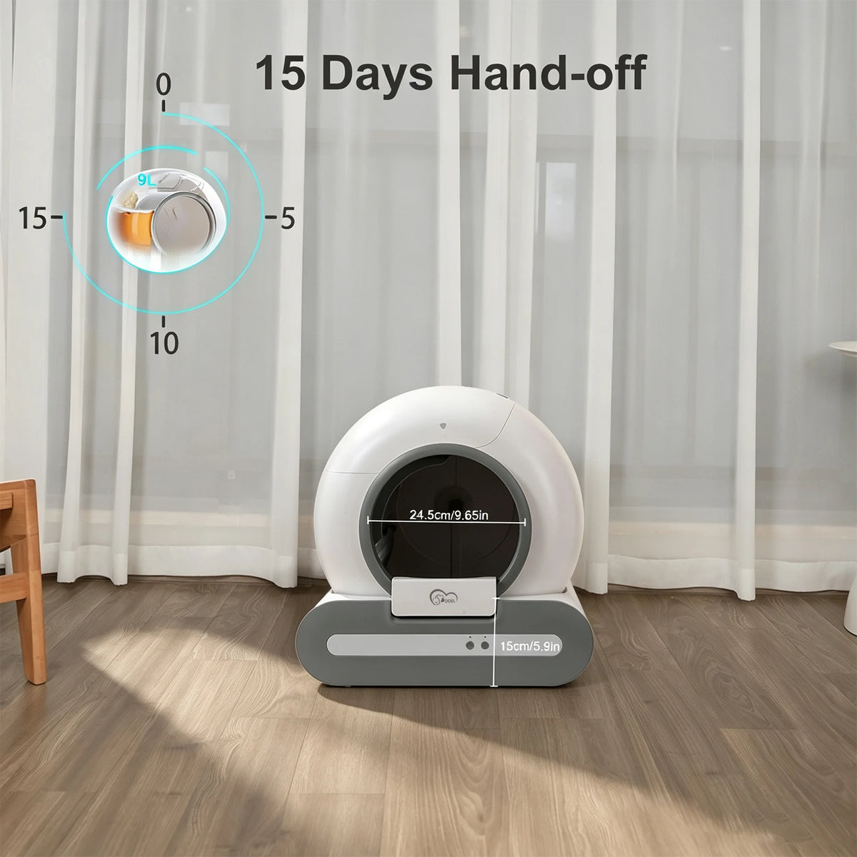 Doel Smart Self-Cleaning Cat Litter Box 65l Large