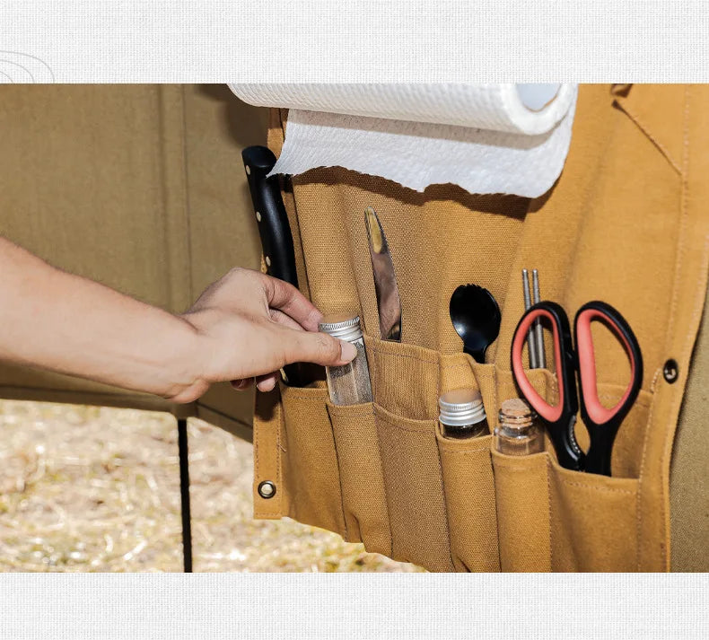 Outdoor Canvas Utensil Organizer Wall Mounted Paper Towel