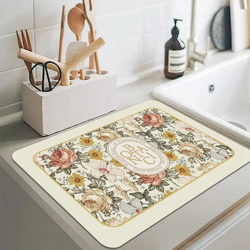 Dish Drying Mat Super Absorbent Draining Mat Large