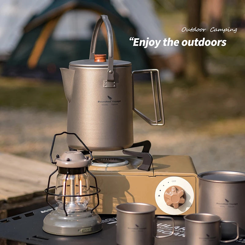 Boundless Voyage 5l Titanium Kettle Camping Coffee 500ml