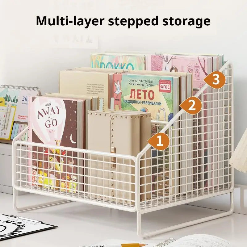 Sturdy Countertop Organizer Metal Basket Organizer Shelf Storage