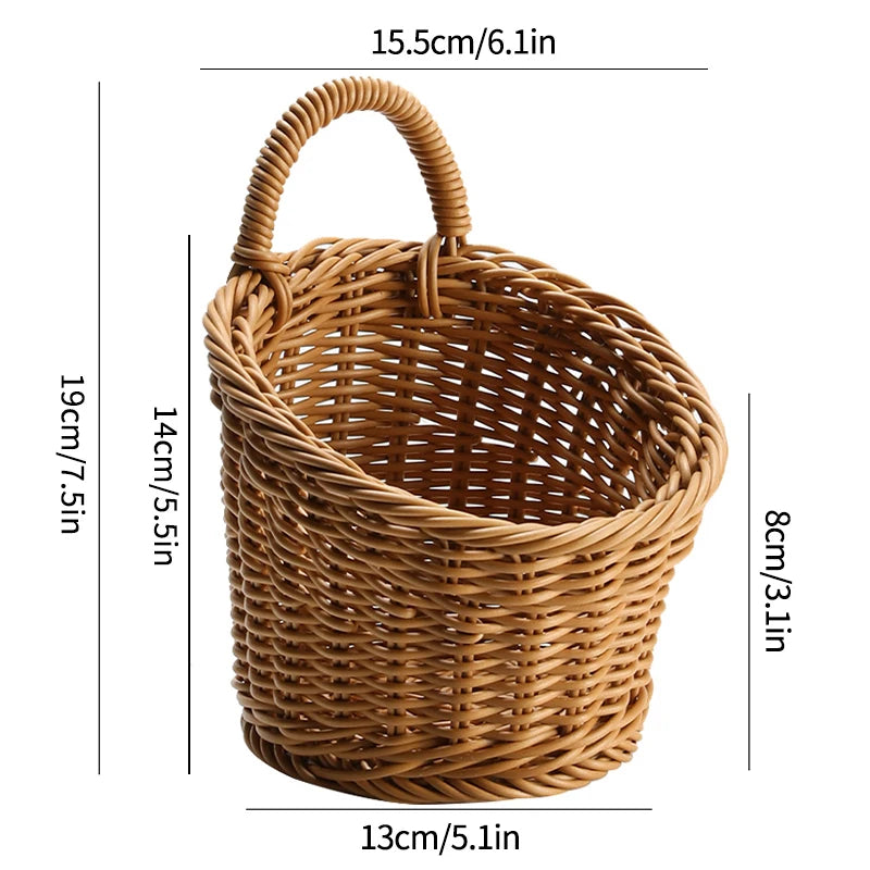 Organizer Wall Hanging Storage Basket Woven Basket Decorative