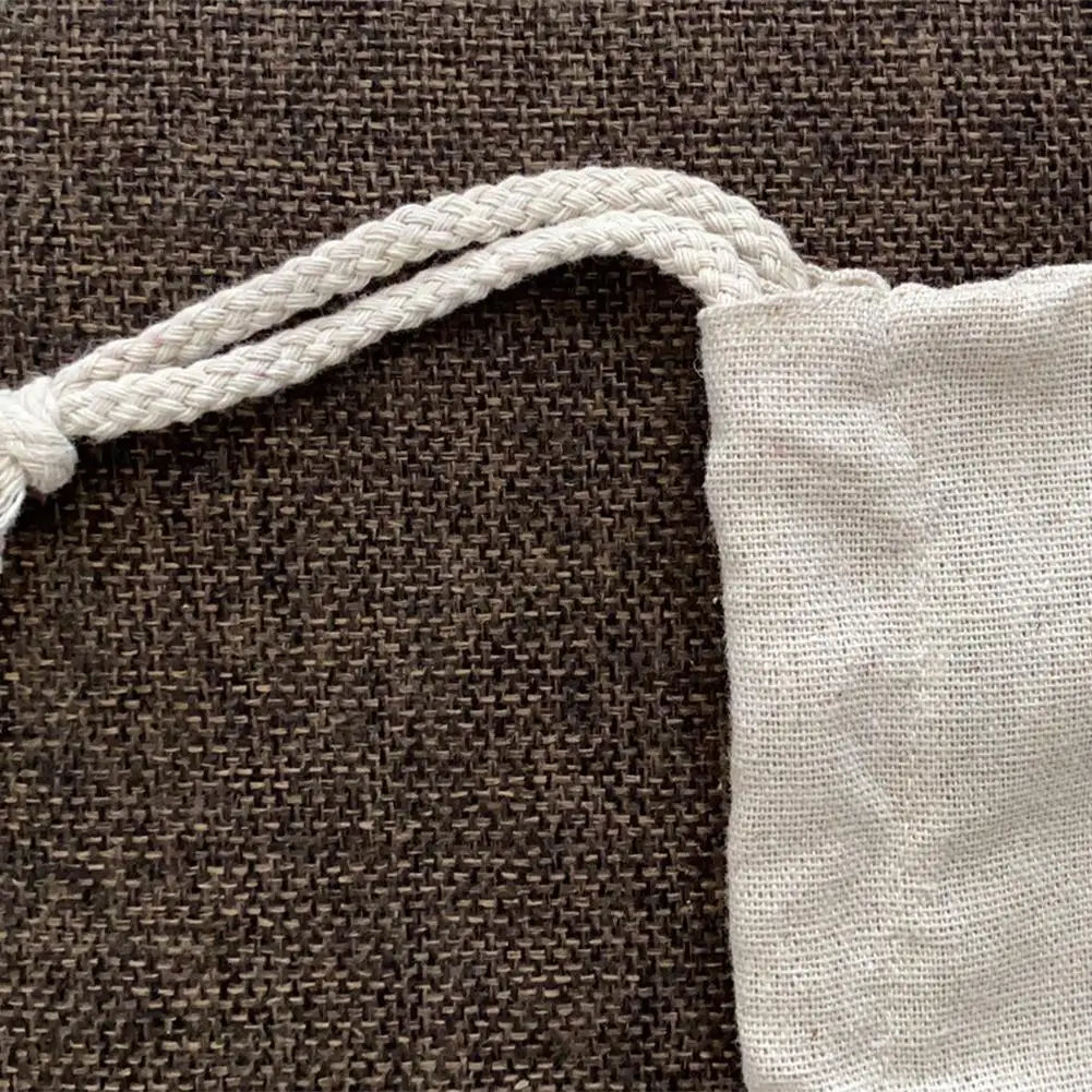 Linen Bread Bags Reusable Homemade Drawstring Loaf Bag