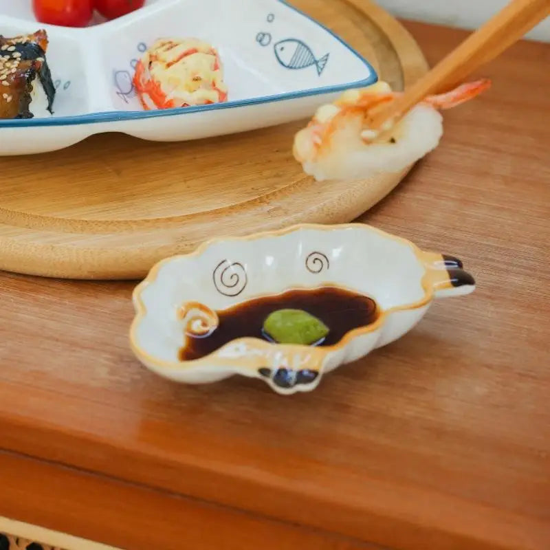 1pcs Cute Alpaca Shaped Ceramic Dipping Sauce Dish