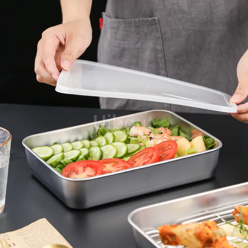 304 Stainless Steel Baking Tray Plate Bbq Tray