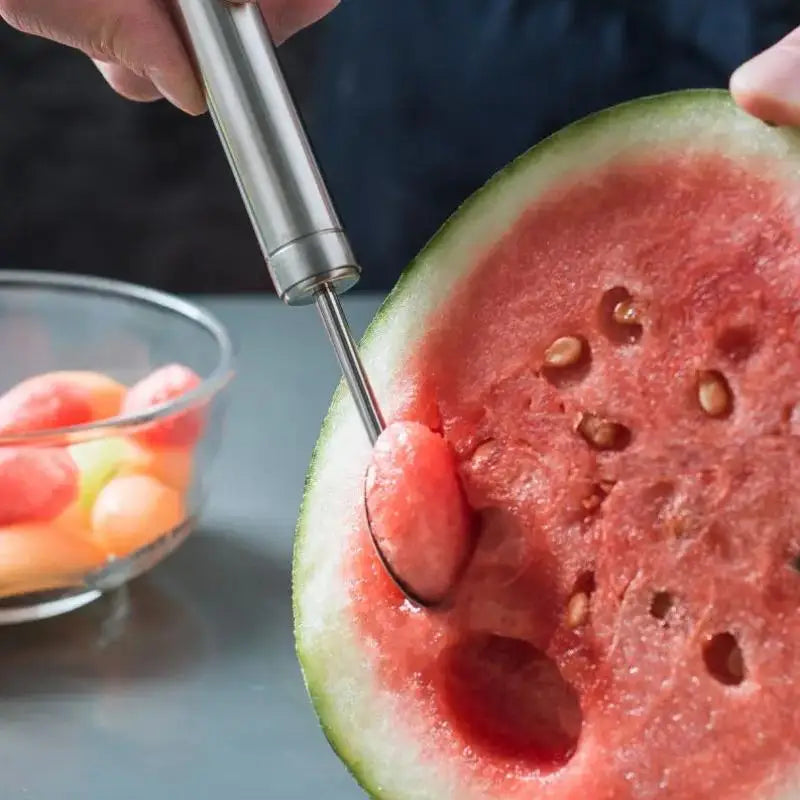 1pcs Fruit Carving Spoon Stainless Steel Waviness Baller