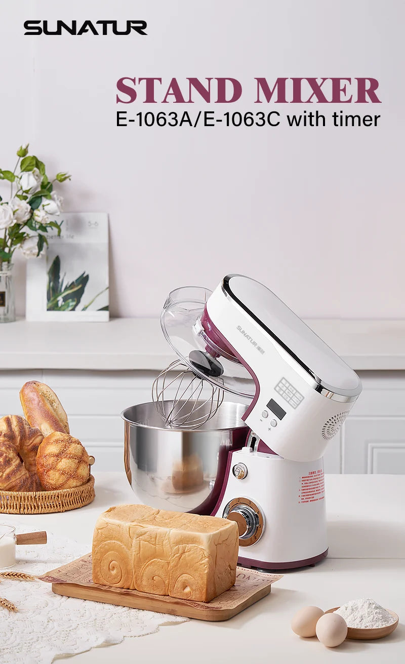 Sunatur 1063 Stand Mixer 1300w 5l Automatic Dough