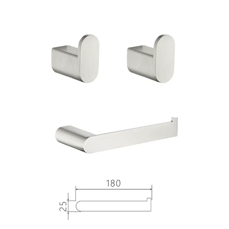 Brushed Towel Ring Holder Bar Rack Brush/Paper Holder