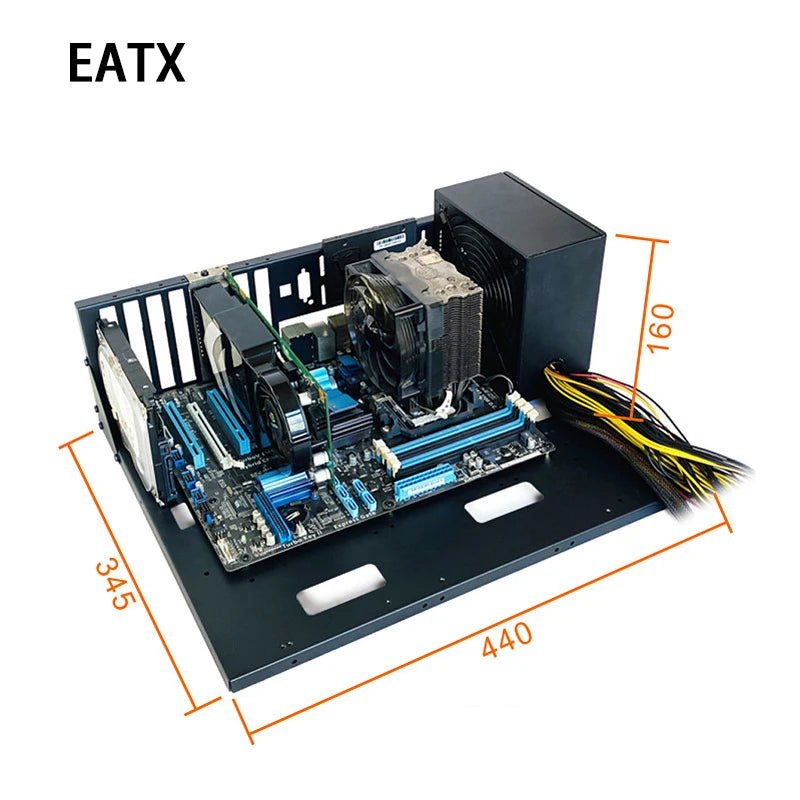 Open Computer Chassis Dual-Way Server E-Atx/Atx Motherboard