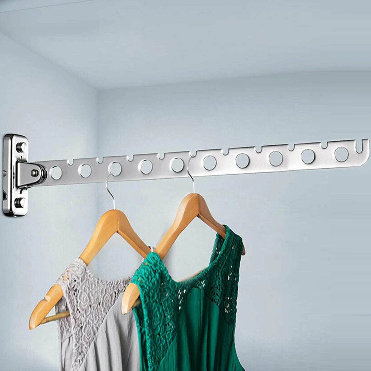 8/10 Holes Stainless Steel Clothes Hooks Wall Mounted