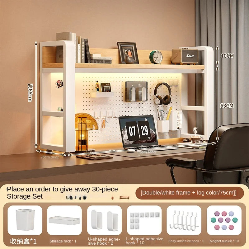 Desktop Shelving Unit Pegboard Desk/Computer Desk Multi-Layer