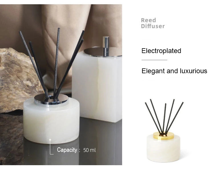 White Onyx Natural Marble Bathroom Luxury Soap Dispenser