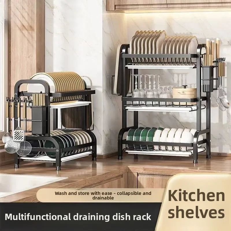 Shelf Dish Storage Rack Drain Dish Rack Organizer