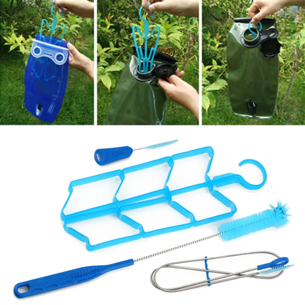 In Water Hydration Bladder Cleaning Brush Kit Drying