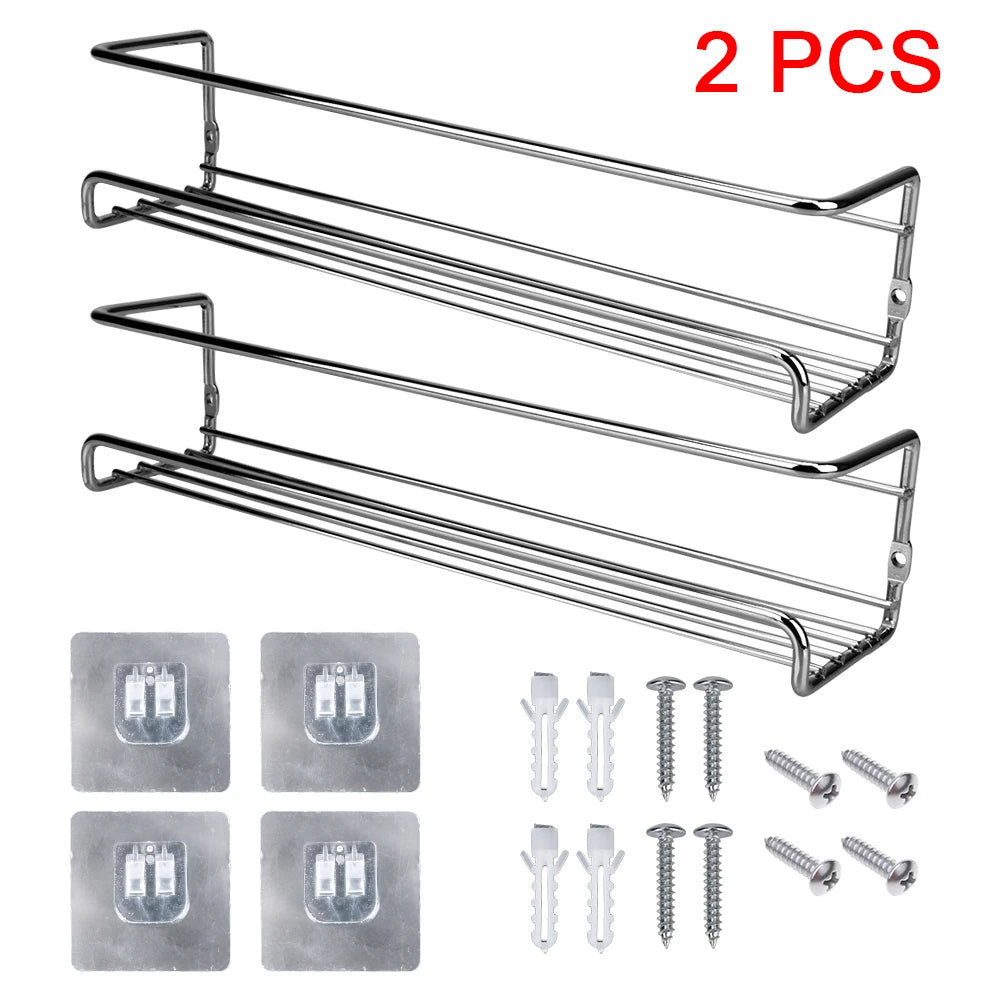 Organizer Metal Hanging Racks Restaurant Wall-Mounted Seasoning