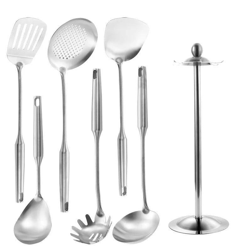 Lmetjma 304 Stainless Steel Utensils All Metal Long