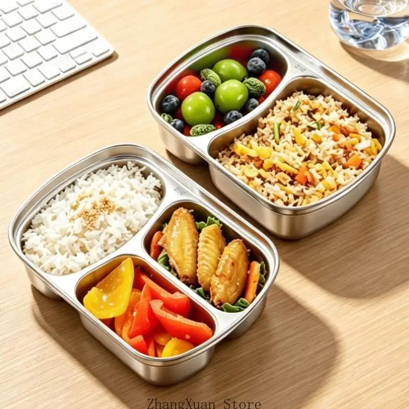 Divided Meal Preps Lunch Box Stainless Steel Container