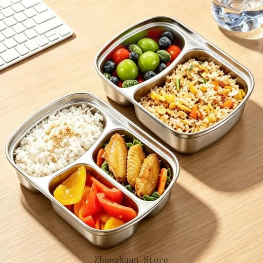 Divided Meal Preps Lunch Box Stainless Steel Container