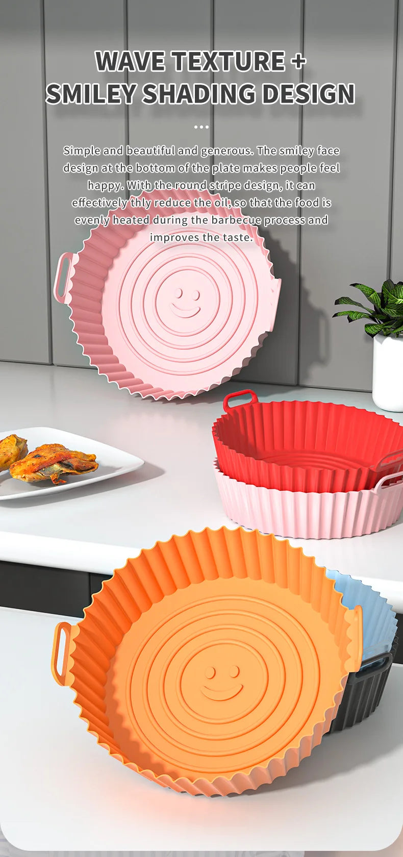1pcs Air Fryer Silicone Basket Silicone Mold Airfryer